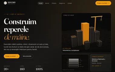 Site-ul Educris Construcții, făcut de MAO